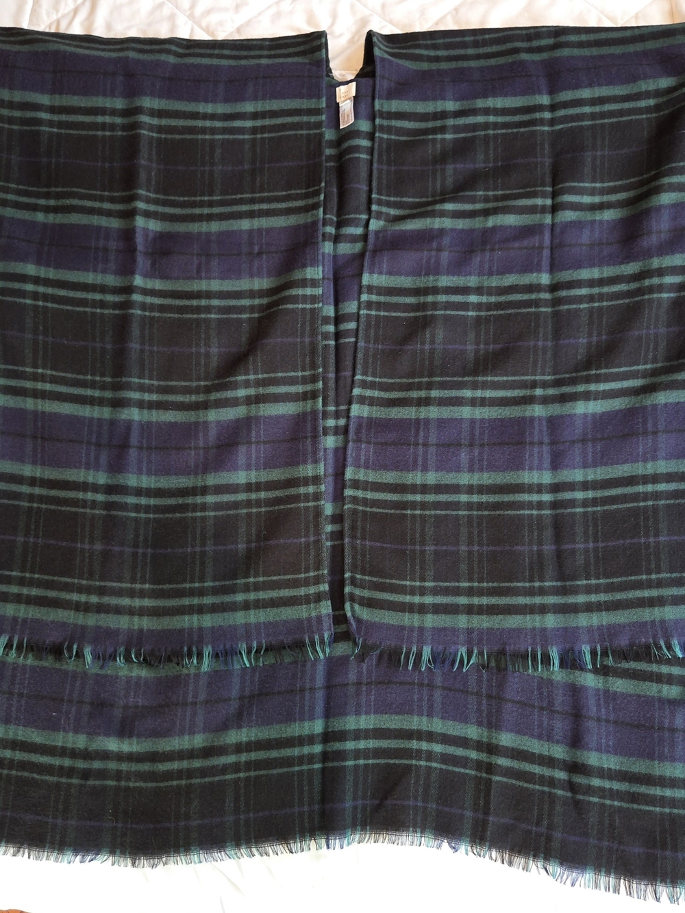 A New Day Womens Blue and Green Plaid Wrap
